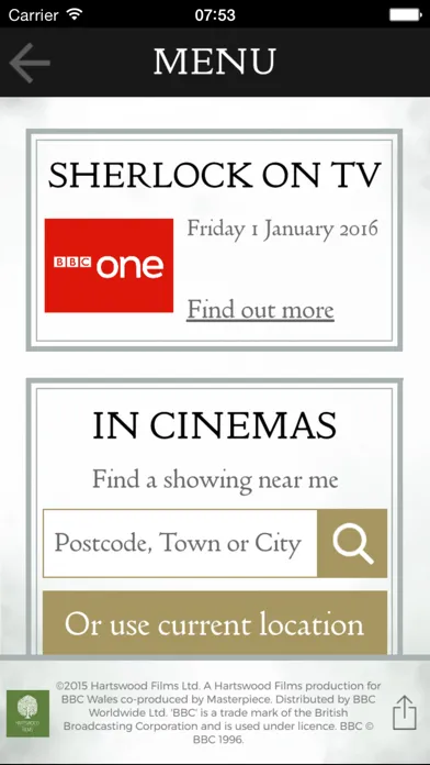 Sherlock The Abominable Bride App स्क्रीनशॉट