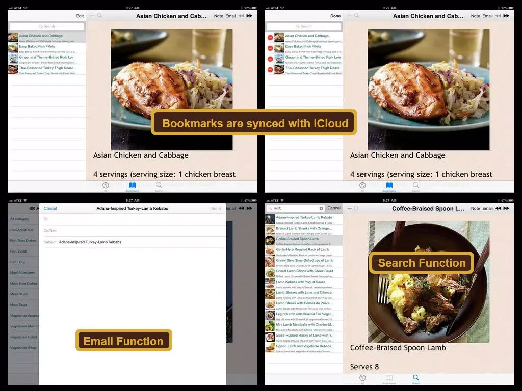 ภาพหน้าจอของ 400 Atkins Recipes iPad 