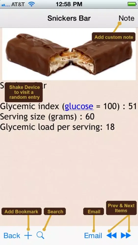 Glycemic Index and Load for Foods应用截图