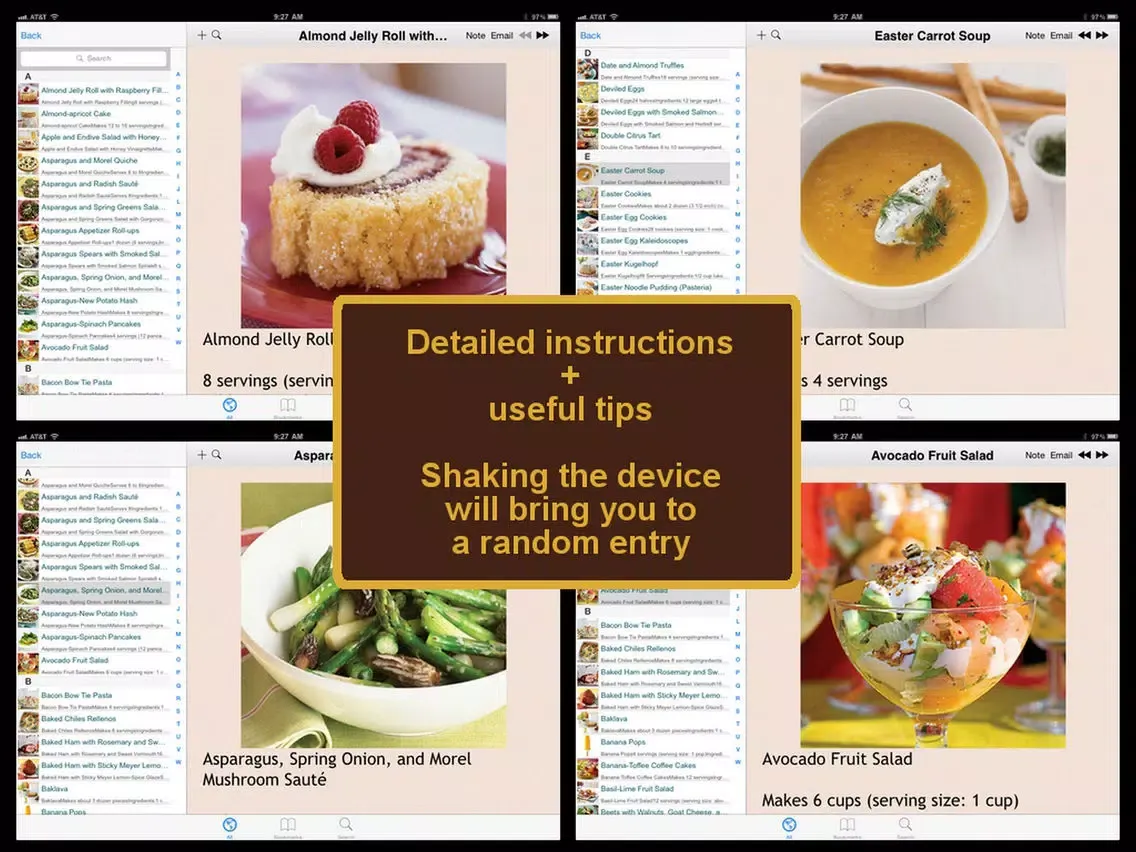 Easter Recipes Plus+ iPad  Screenshots