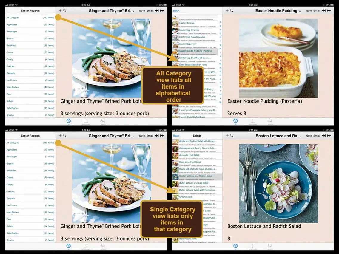 Easter Recipes Plus+ iPad  Screenshots