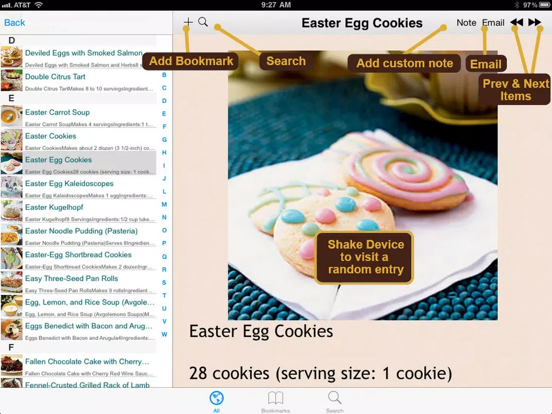 Easter Recipes Plus+ iPad  Screenshots