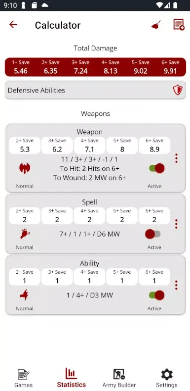 MathHammer AoS Screenshots
