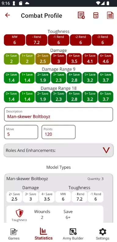 MathHammer AoS Screenshots