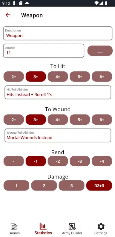 MathHammer AoS Screenshots