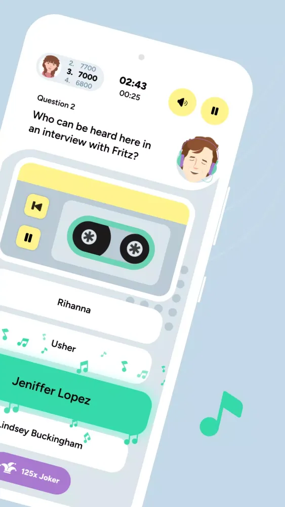 Скриншоты Quiz with Fritz - Music Trivia