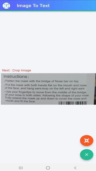 Capturas de tela do Scan Image To Text