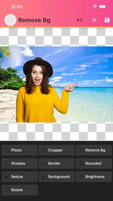 Tangkapan skrin 1-Click Remove Bg