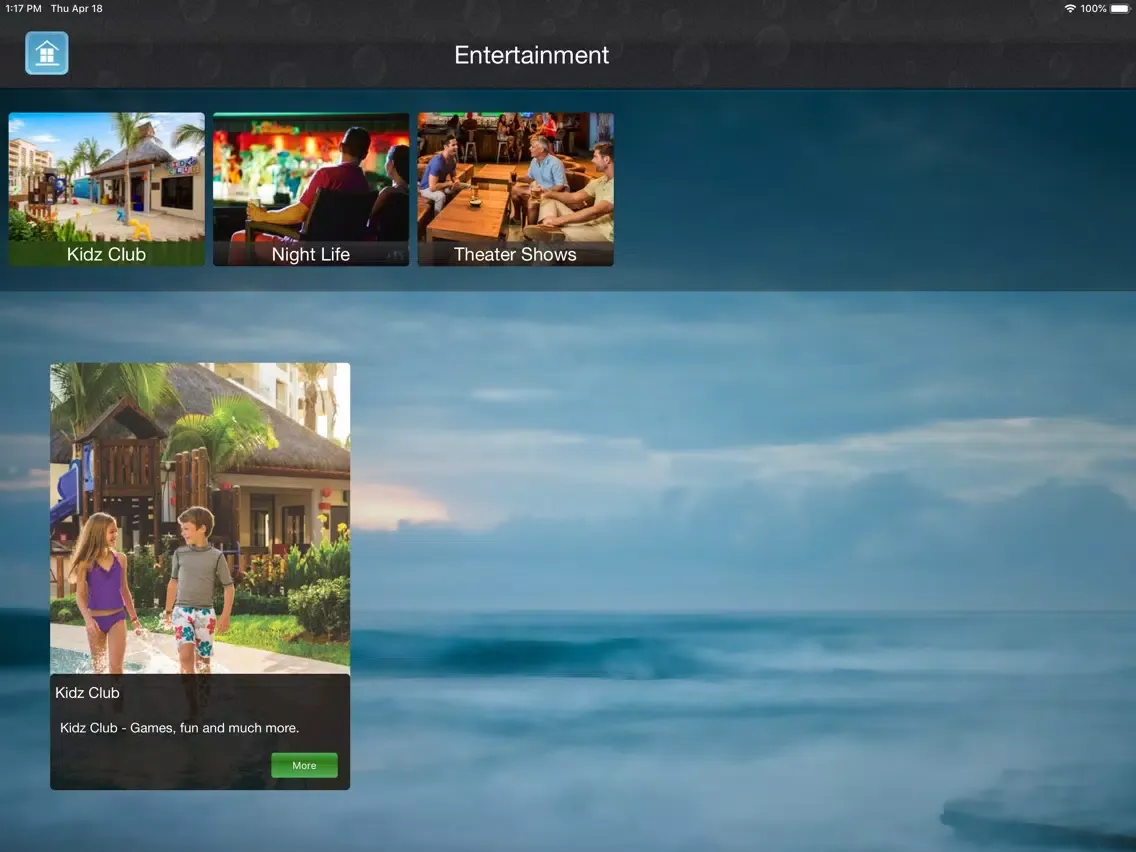 Capturas de pantalla de Hyatt Ziva Los Cabos UConnect iPad 
