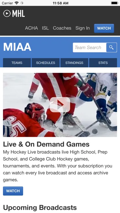 Capturas de pantalla de My Hockey Live