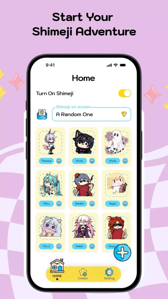 Tangkapan layar Oh My Shimeji