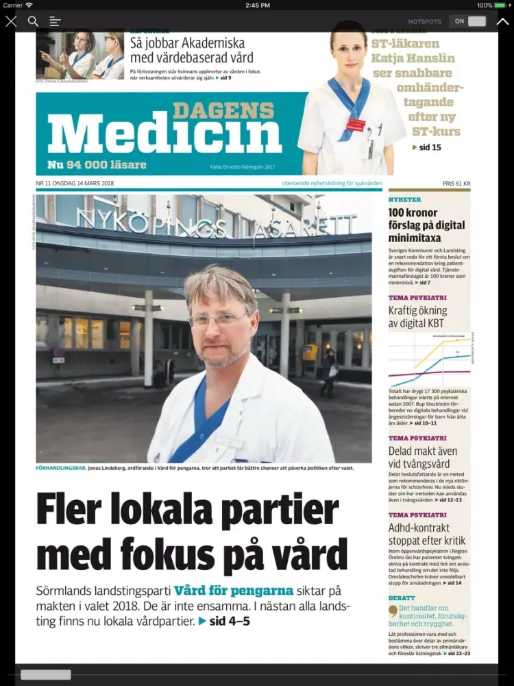تصاویر Dagens Medicin. iPad 