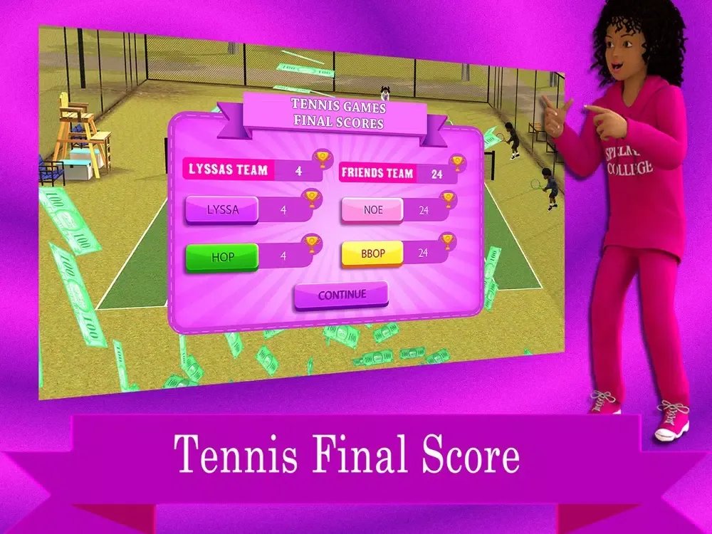 ภาพหน้าจอของ B'Bop and Friends Tennis Game iPad 