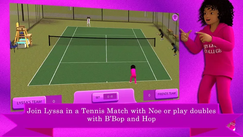ภาพหน้าจอของ B'Bop and Friends Tennis Game