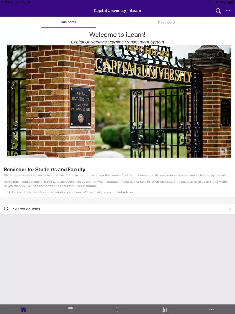 Capturas de tela do Capital University - iLearn iPad 