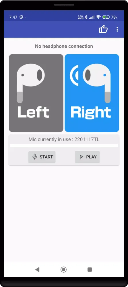 Headphone Left Right Mic Test应用截图