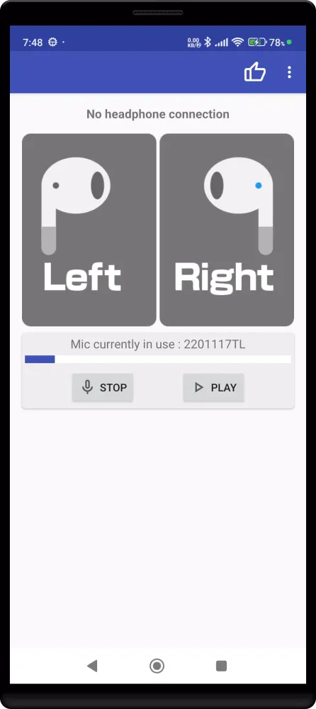 Headphone Left Right Mic Test应用截图