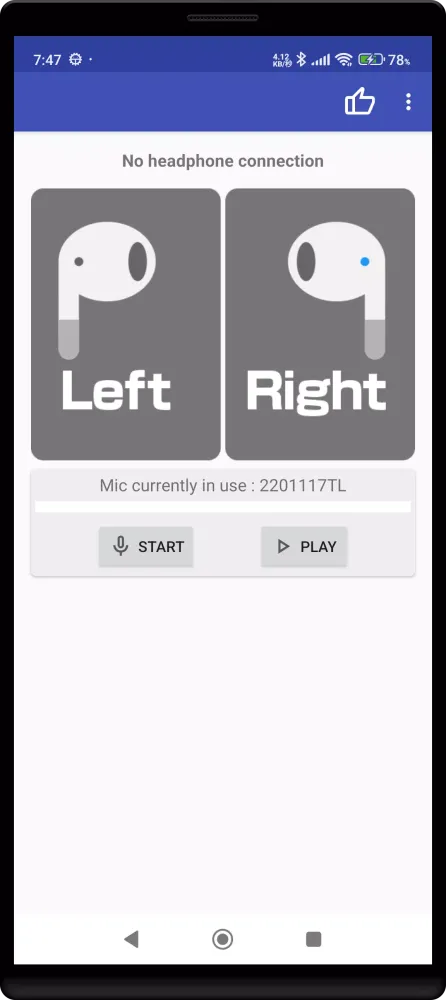 Headphone Left Right Mic Test应用截图