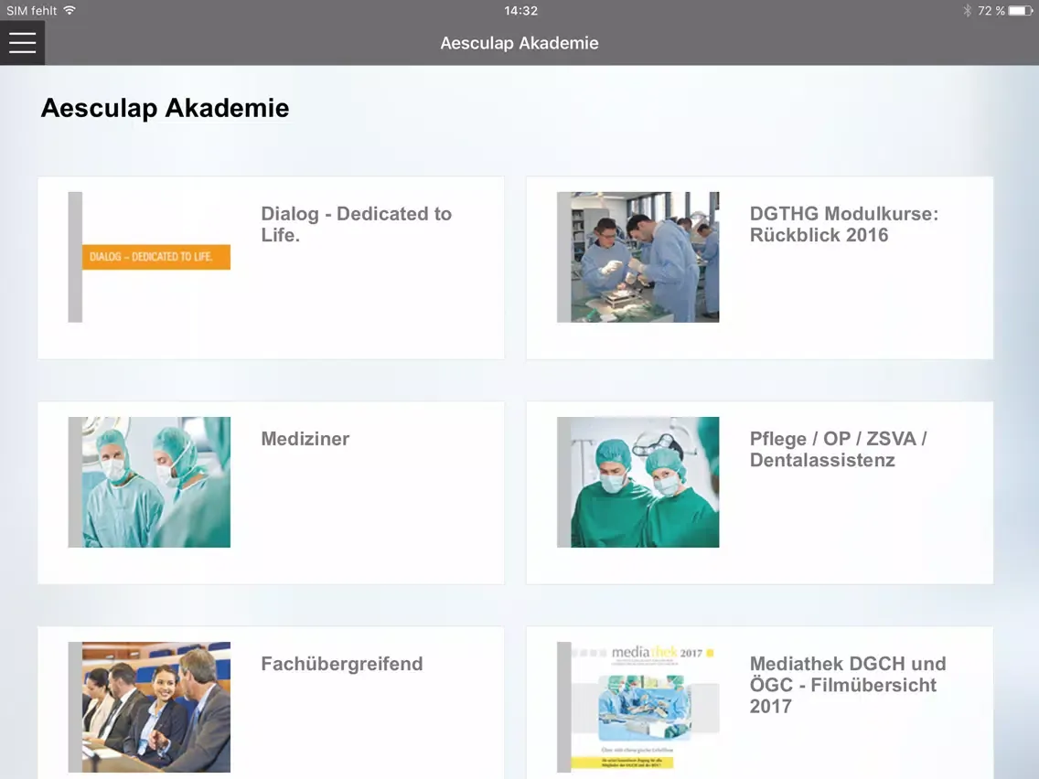 Aesculap Akademie iPad  Screenshots