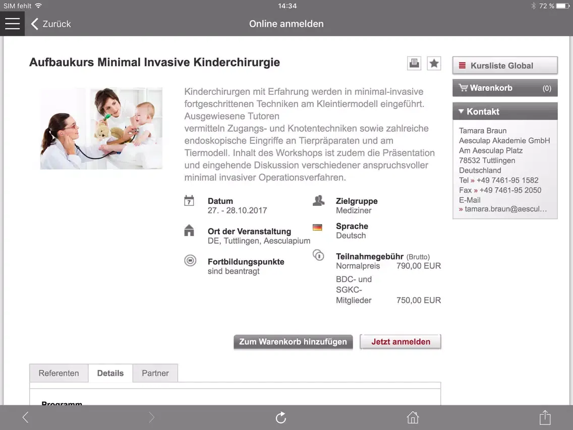 Aesculap Akademie iPad  Screenshots