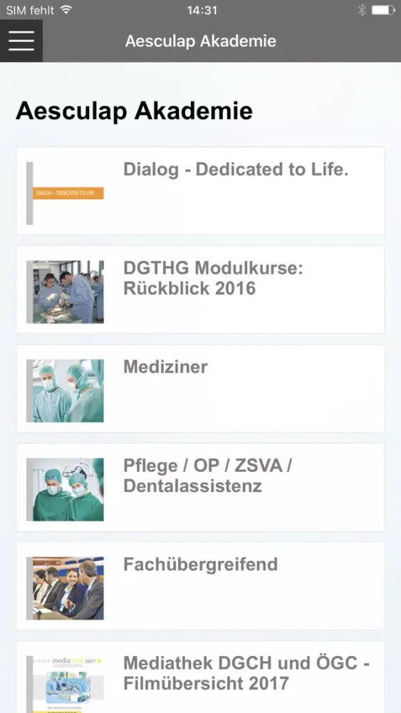 Aesculap Akademie Screenshots