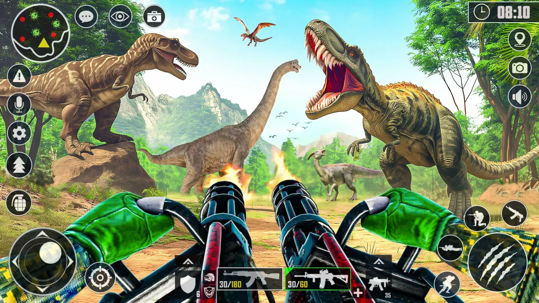 Captures d'écran de Dinosaur Hunter Shooting Games