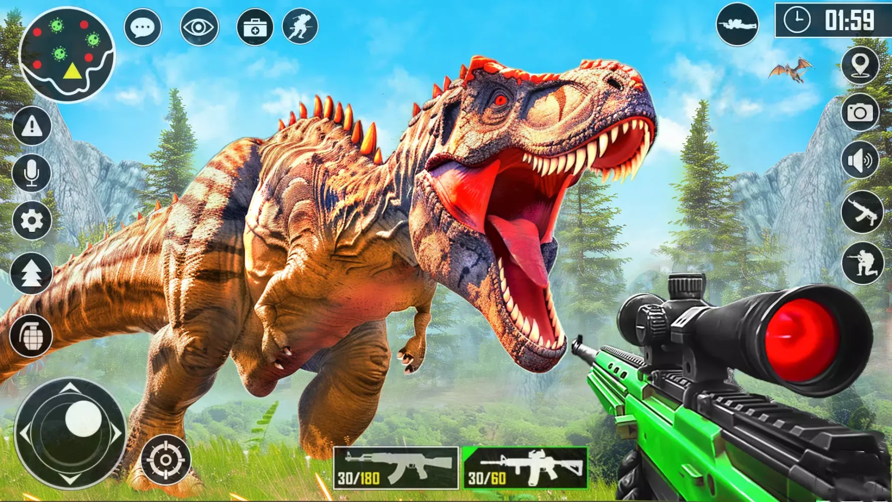 Captures d'écran de Dinosaur Hunter Shooting Games