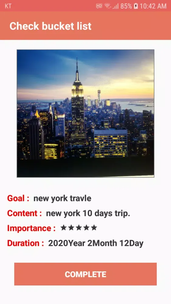 Captures d'écran de Bucket List, Life List