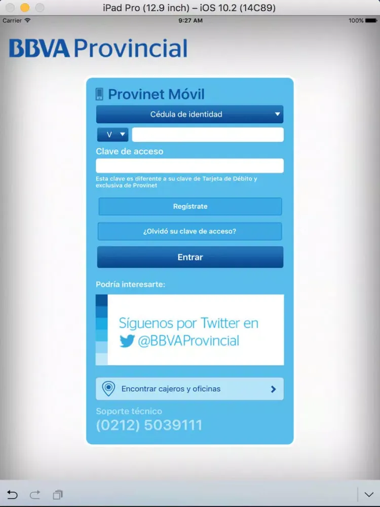 BBVA Provinet Móvil | Venezuela para iPad iPad 應用截圖