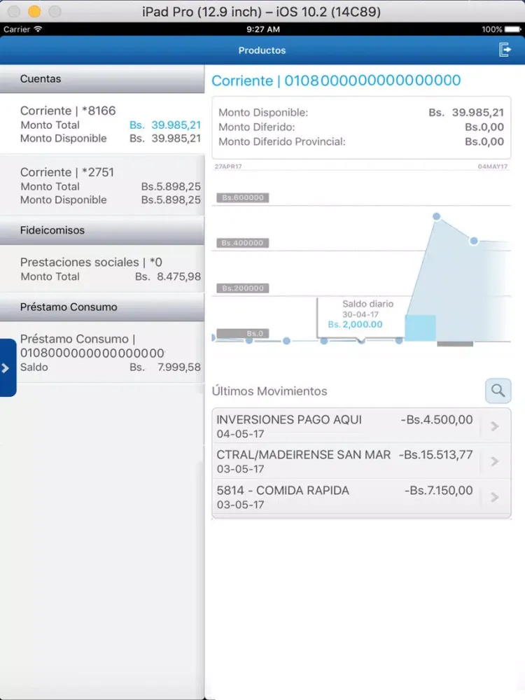 BBVA Provinet Móvil | Venezuela para iPad iPad 應用截圖