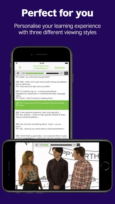 Capturas de tela do LearnEnglish Videos