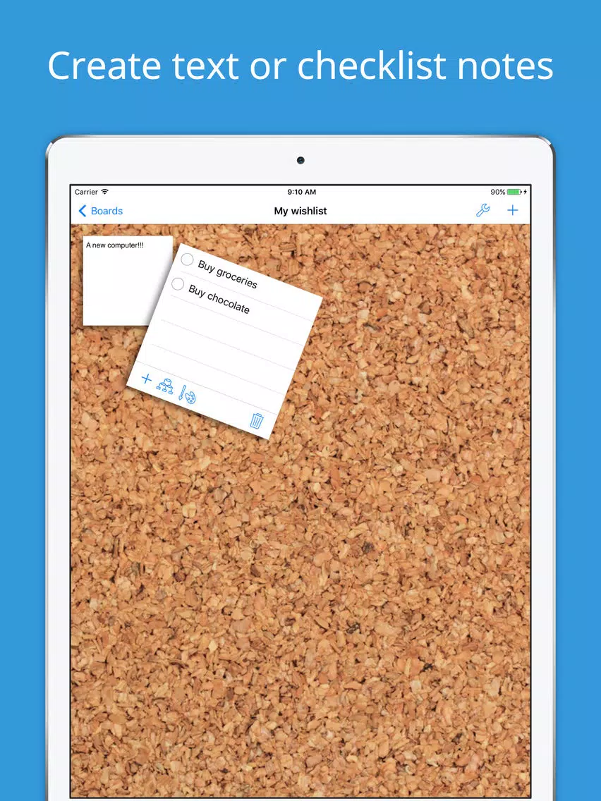 Corkboardoo iPad  スクリーンショット