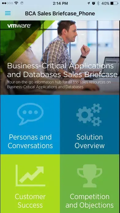 Capturas de tela do BCA Sales Briefcase