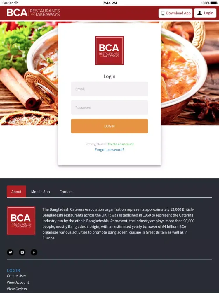 Tangkapan layar BCA Restaurants and Takeaways iPad 