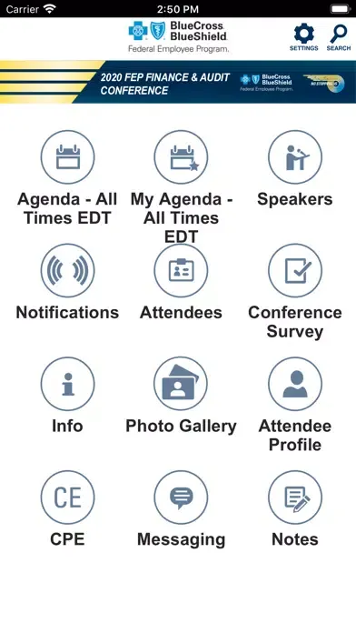 Captures d'écran de FEP Events