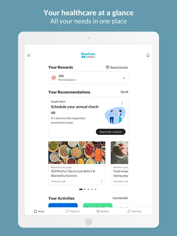 Capturas de pantalla de BlueCare Connect RI iPad 