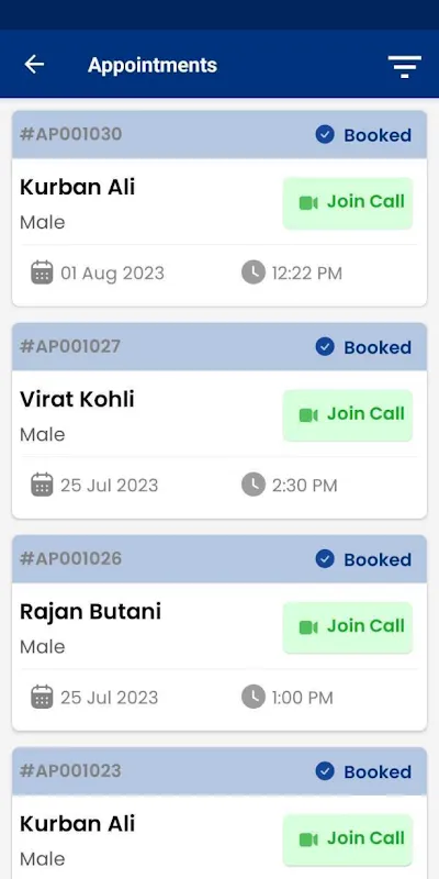 Capturas de pantalla de BCCI TeleConsult Provider