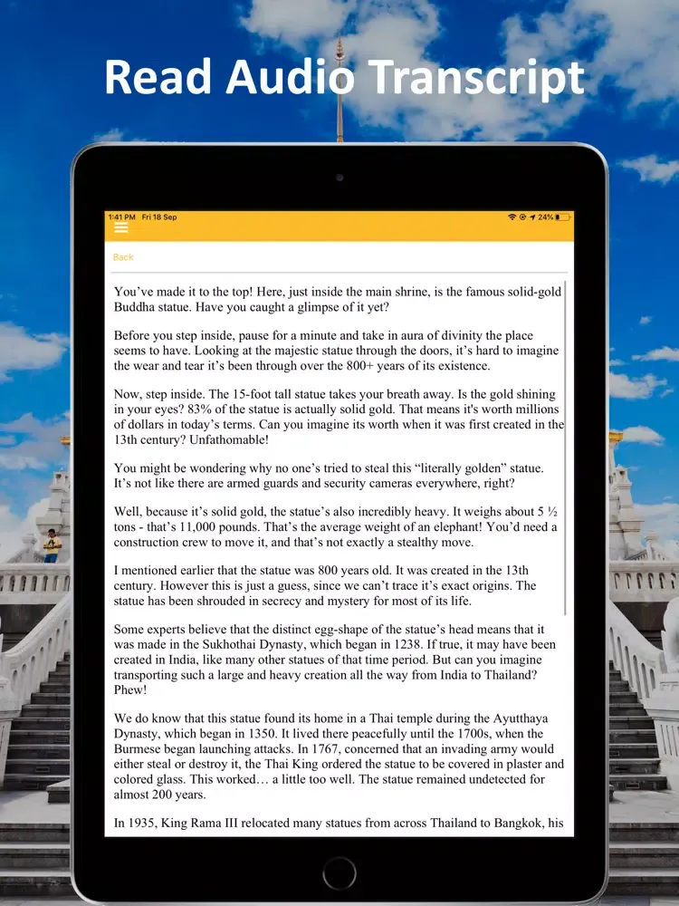Golden Buddha Audio Tour Guide iPad  Ekran Görüntüleri