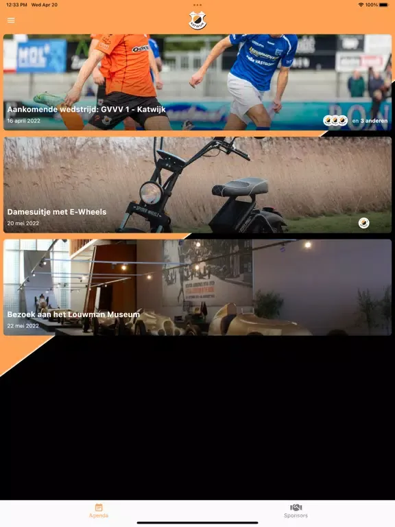 Tangkapan layar BC Katwijk iPad 