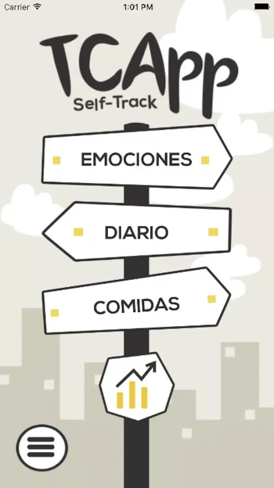 Capturas de tela do TCApp SELF TRACK