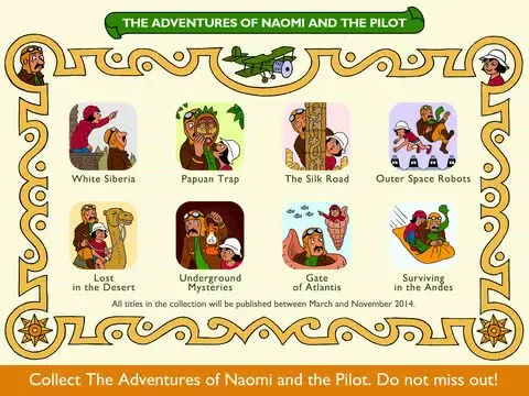 Capturas de tela do Smart Kids : The 8 Adventures of Naomi and the Pilot iPad 