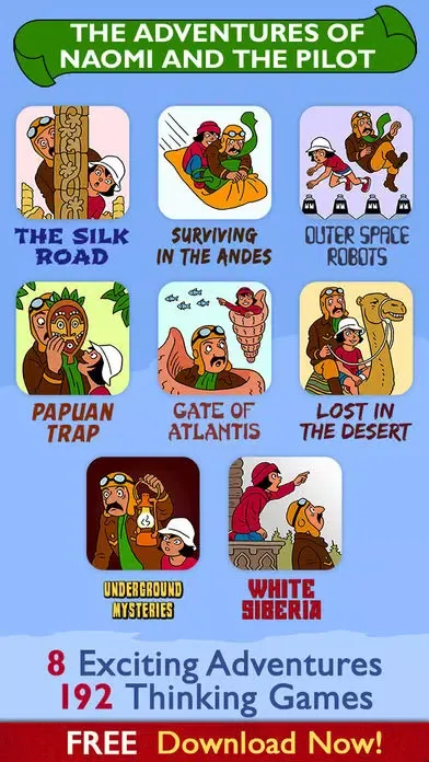Capturas de tela do Smart Kids : The 8 Adventures of Naomi and the Pilot