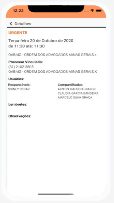 Tangkapan skrin GOJUR Software Jurídico