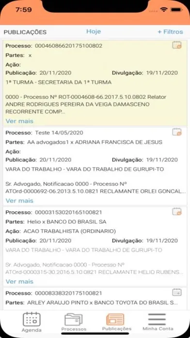 Tangkapan skrin GOJUR Software Jurídico