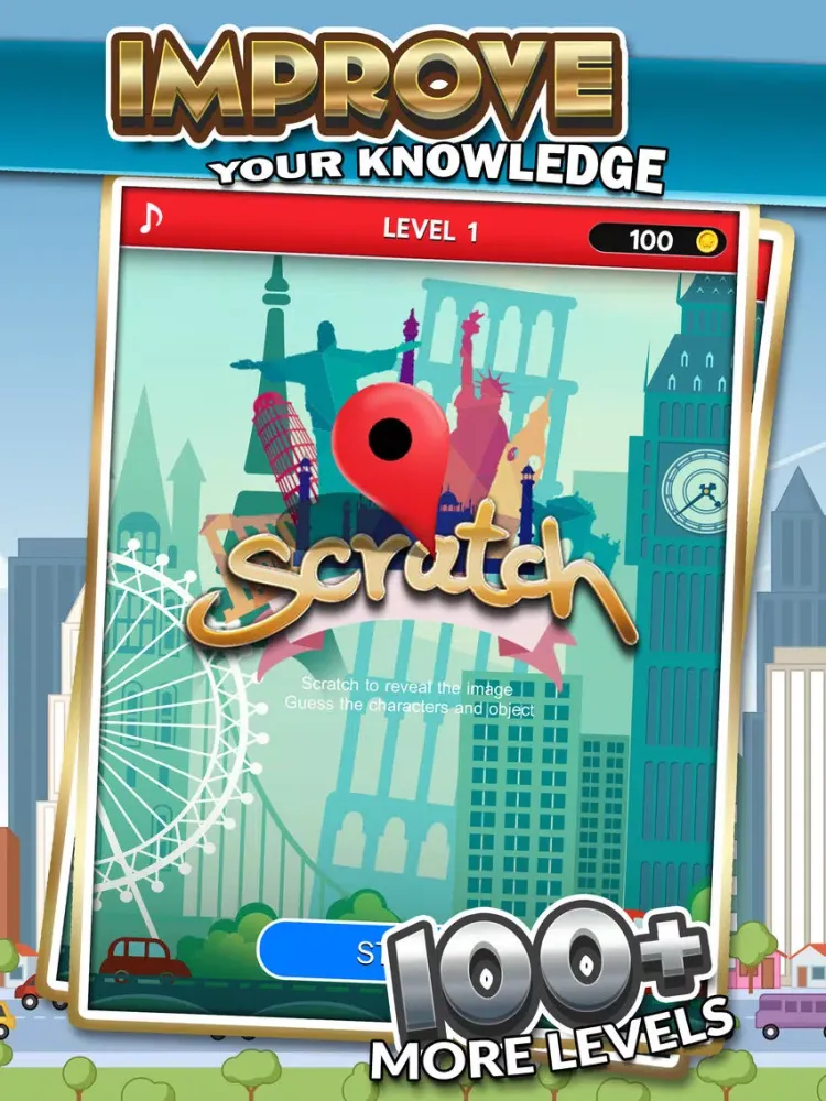 Capturas de pantalla de Landmark Photo Scratch Games iPad 