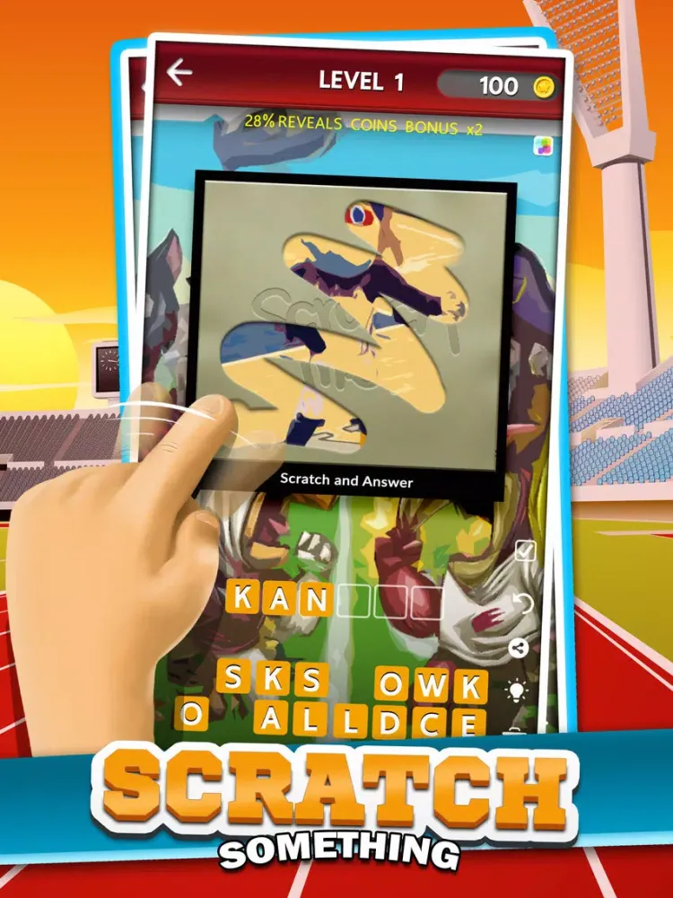 College Mascot Photo Scratch Trivia Games iPad  Screenshots
