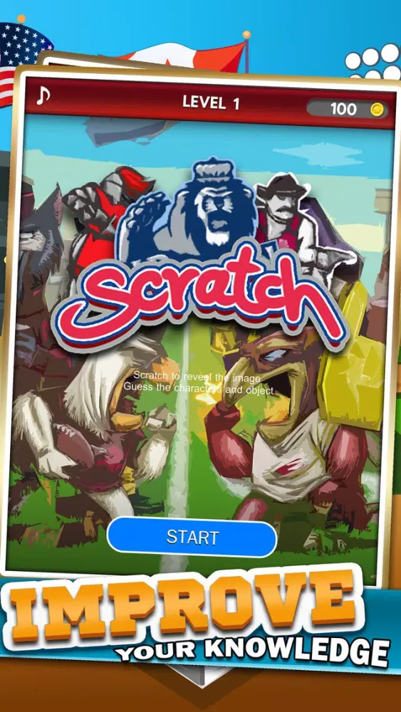 College Mascot Photo Scratch Trivia Games Screenshots