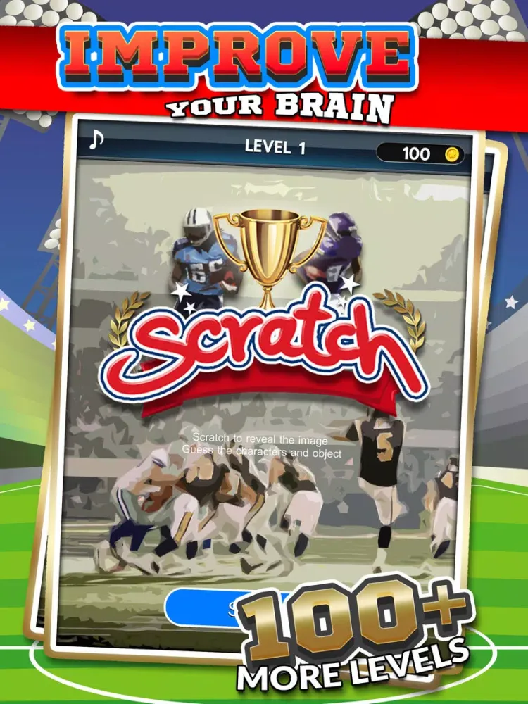 Скриншоты American Football Players Photo Scratch Games Pro iPad 