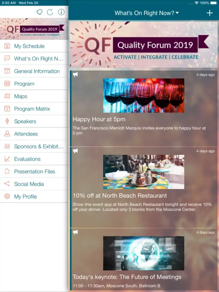 Capturas de pantalla de Quality Forum 2019 iPad 