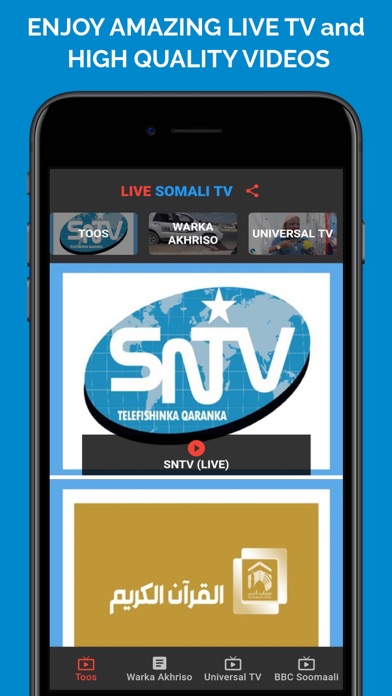 Tangkapan layar Live Somali TV